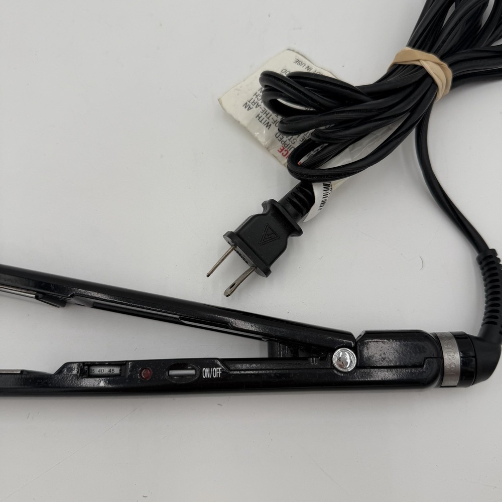 BABYLISS PRO Nano Titanium Thin Black 1" Hair Straightener Flat Iron 450F - Picture 5 of 9